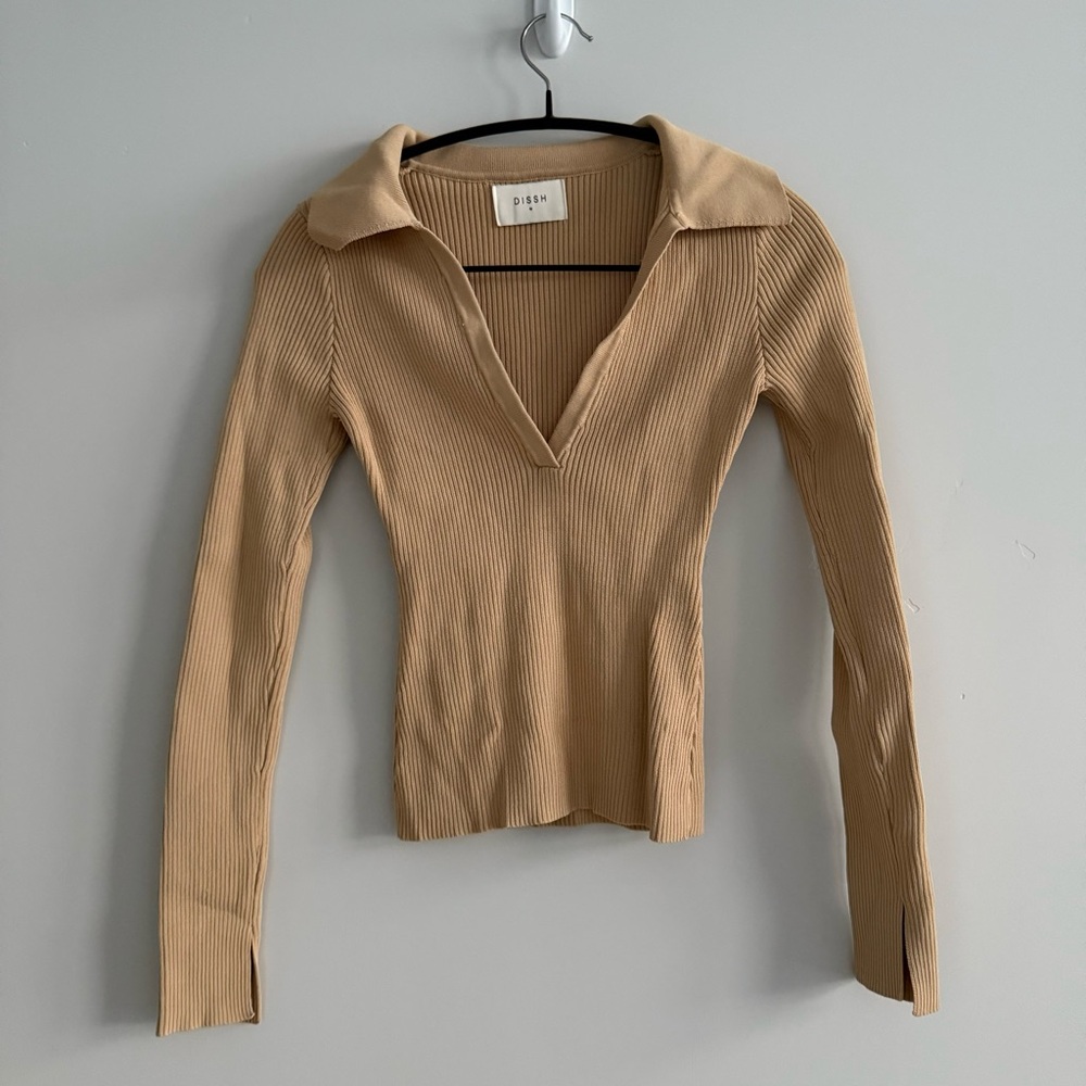 DISSH Long Sleeve Ribbed Top